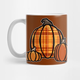 Warm Plaid Pumpkin Mug